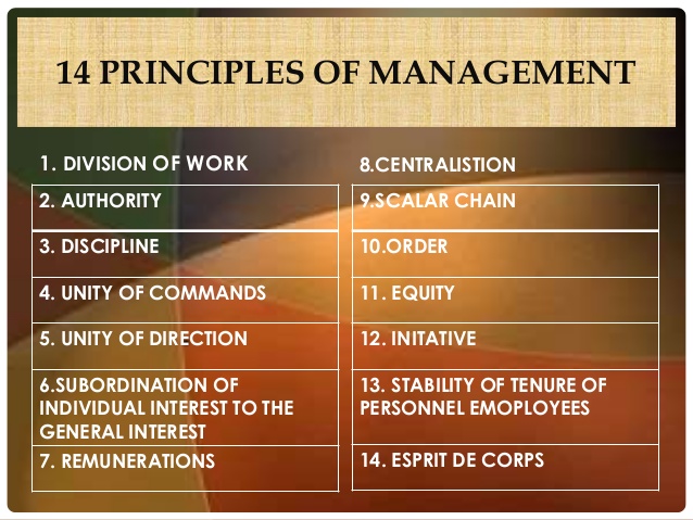 Fayol's 14 principles of organization - semesters.in