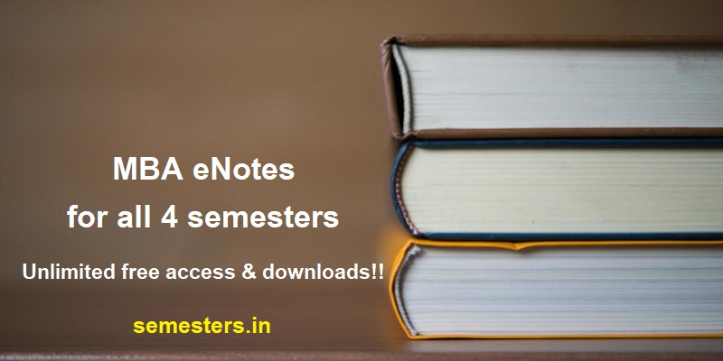 MBA ENotes For All 4 Semesters Semesters In