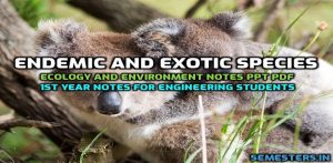 Endemic And Exotic Species Notes 